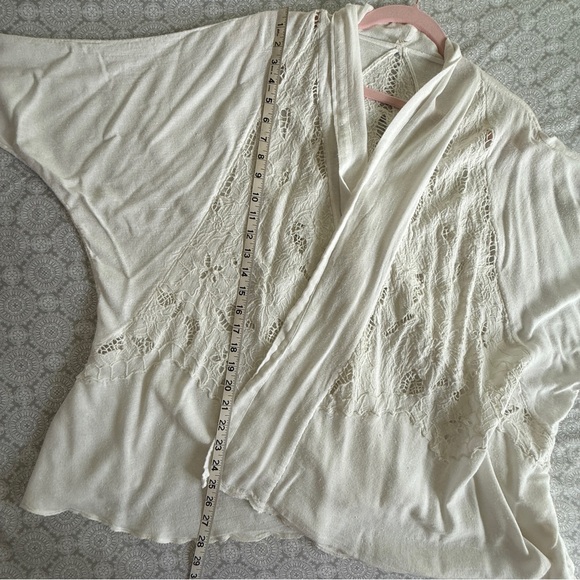 Free People Linen Blend Drape Cardigan Size Small - Picture 8 of 11
